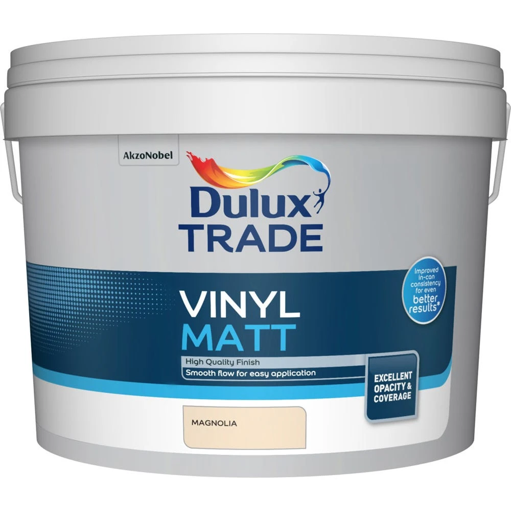 Dulux Trade Vinyl Matt Magnolia 10L 1 Dulux Trade Vinyl Matt Magnolia 10L
