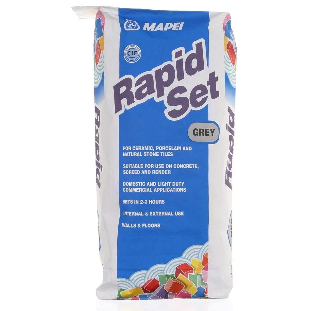 Mapei Grey Rapid Set Fast Setting Adhesive 20Kg 1 Mapei Grey Rapid Set Fast Setting Adhesive 20Kg