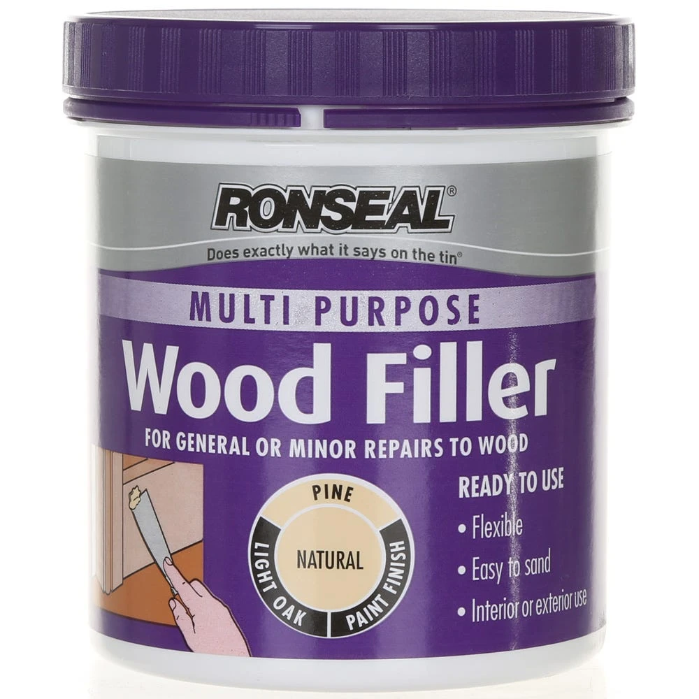 Ronseal Multi Purpose Wood Filler Tub Natural 930g 1 Ronseal Multi Purpose Wood Filler Tub Natural 930g