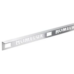 Homelux 10mm Straight Edge Silver Metal Tile Trim 2.5m