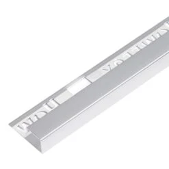 Homelux 12.5mm Square Edge Silver Metal Tile Trim 2.5m