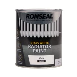Ronseal Stays White Radiator Paint White Gloss 750ml
