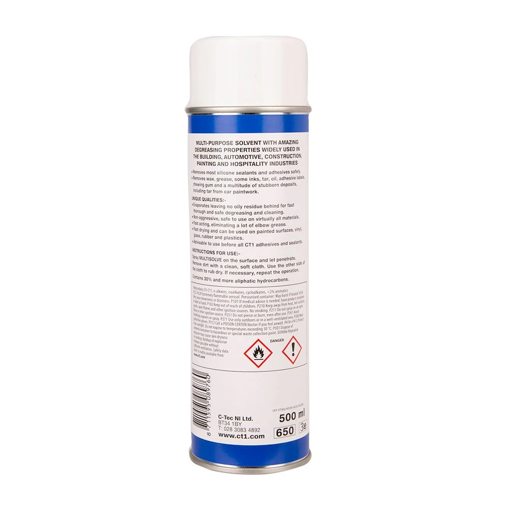 CT1 Multisolve Multipurpose Solvent Remover 500ml 2 CT1 Multisolve Multipurpose Solvent Remover 500ml - Image 2