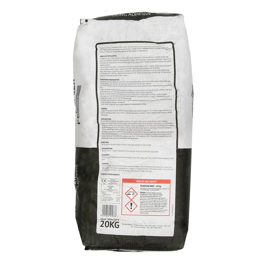 Plascrete 20Kg Plasflex Flexible Power Tile Adhesive 2 Plascrete 20Kg Plasflex Flexible Power Tile Adhesive - Image 2