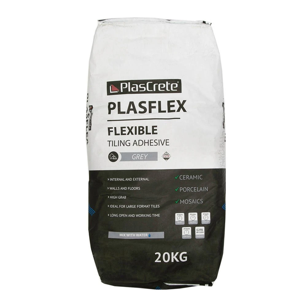 Plascrete 20Kg Plasflex Flexible Power Tile Adhesive 1 Plascrete 20Kg Plasflex Flexible Power Tile Adhesive