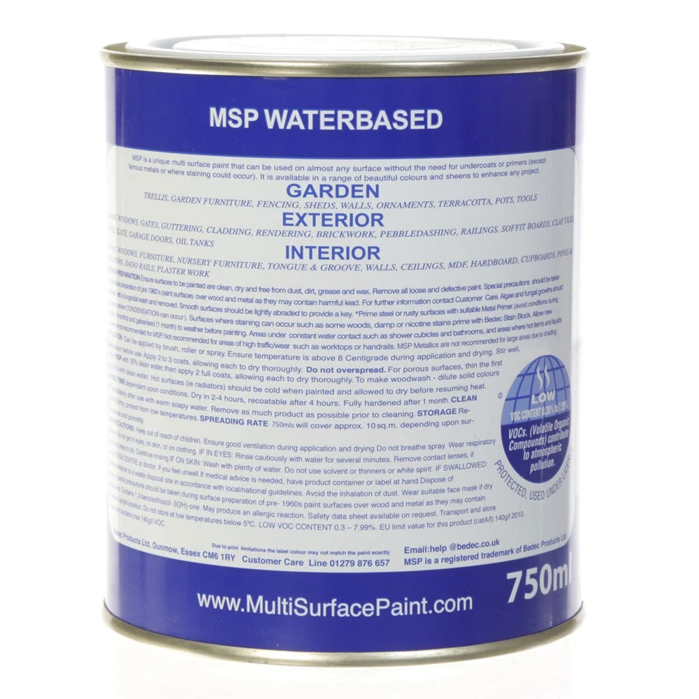 Bedec Multi Surface Paint Soft Satin White 750ml 2 Bedec Multi Surface Paint Soft Satin White 750ml - Image 2