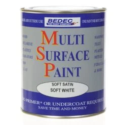 Bedec Multi Surface Paint Soft Satin White 750ml