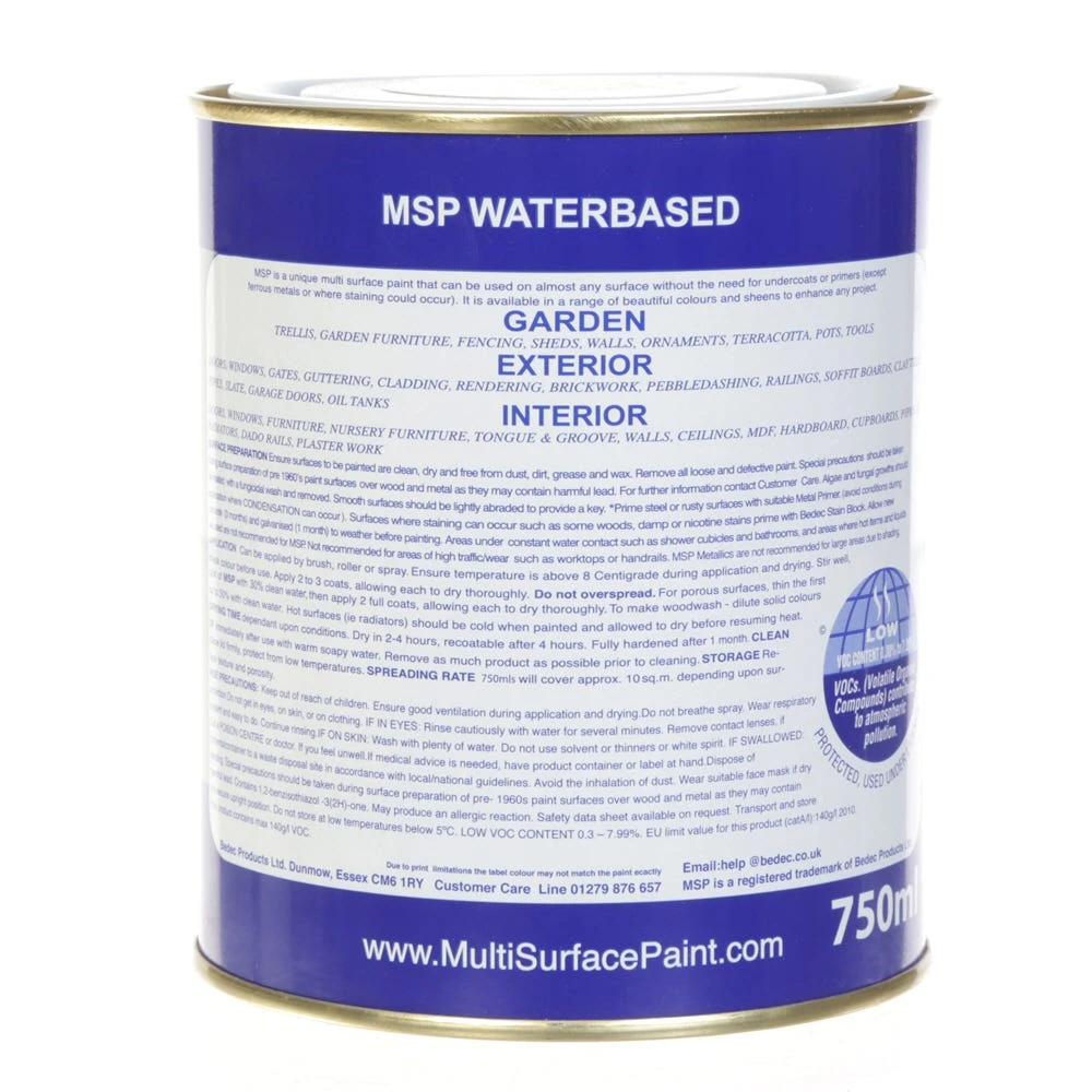 Bedec Multi Surface Paint Soft Satin Black 750ml 2 Bedec Multi Surface Paint Soft Satin Black 750ml - Image 2