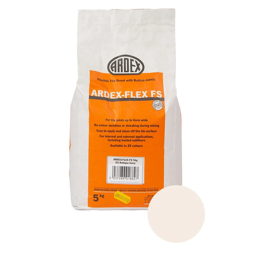 Ardex Flex FS Antique Ivory Tile Grout 5Kg 1 Ardex Flex FS Antique Ivory Tile Grout 5Kg