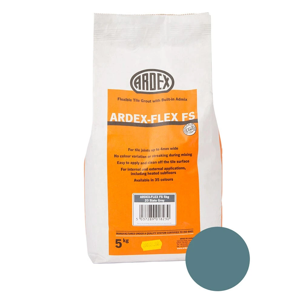 Ardex Flex FS Slate Grey Tile Grout 5Kg 1 Ardex Flex FS Slate Grey Tile Grout 5Kg