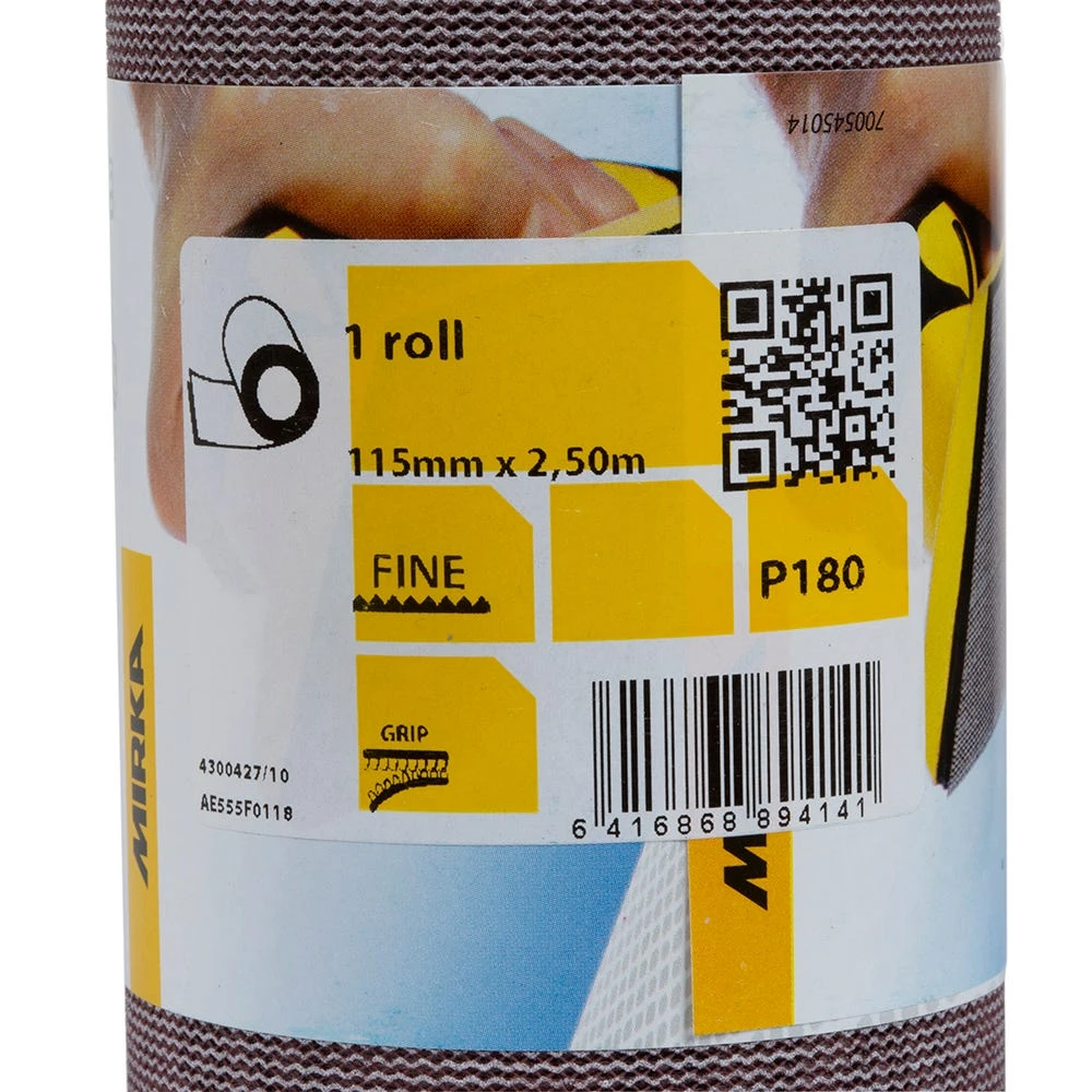 Mirka Abranet Sandpaper P180 2.5m Roll 4 Mirka Abranet Sandpaper P180 2.5m Roll - Image 4