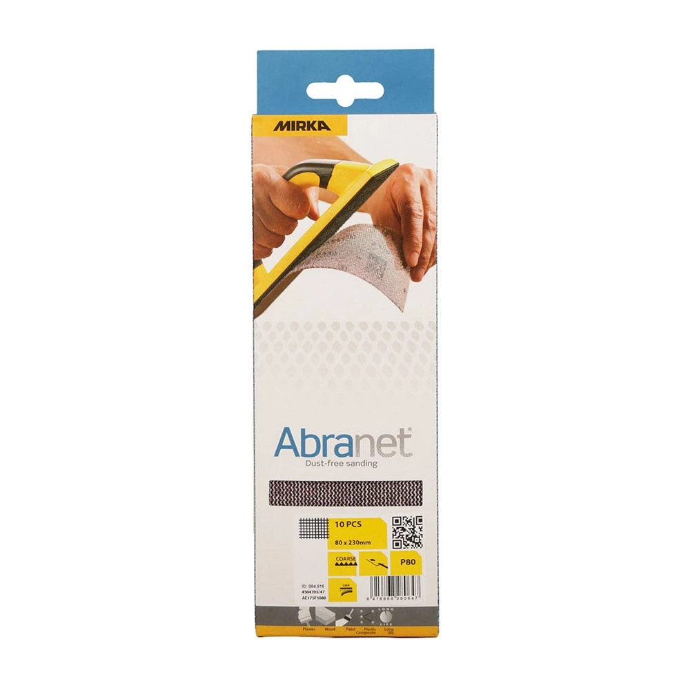 Mirka Abranet Sanding Strips 80mm X 230mm P80 Pack Of 10 3 Mirka Abranet Sanding Strips 80mm X 230mm P80 Pack Of 10 - Image 3