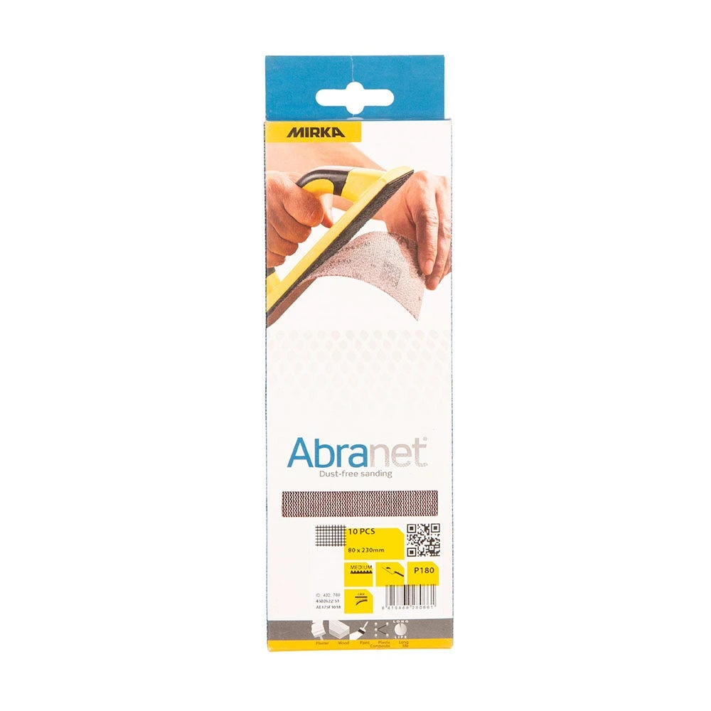 Mirka Abranet Sanding Strips 80mm X 230mm P180 Pack Of 10 3 Mirka Abranet Sanding Strips 80mm X 230mm P180 Pack Of 10 - Image 3