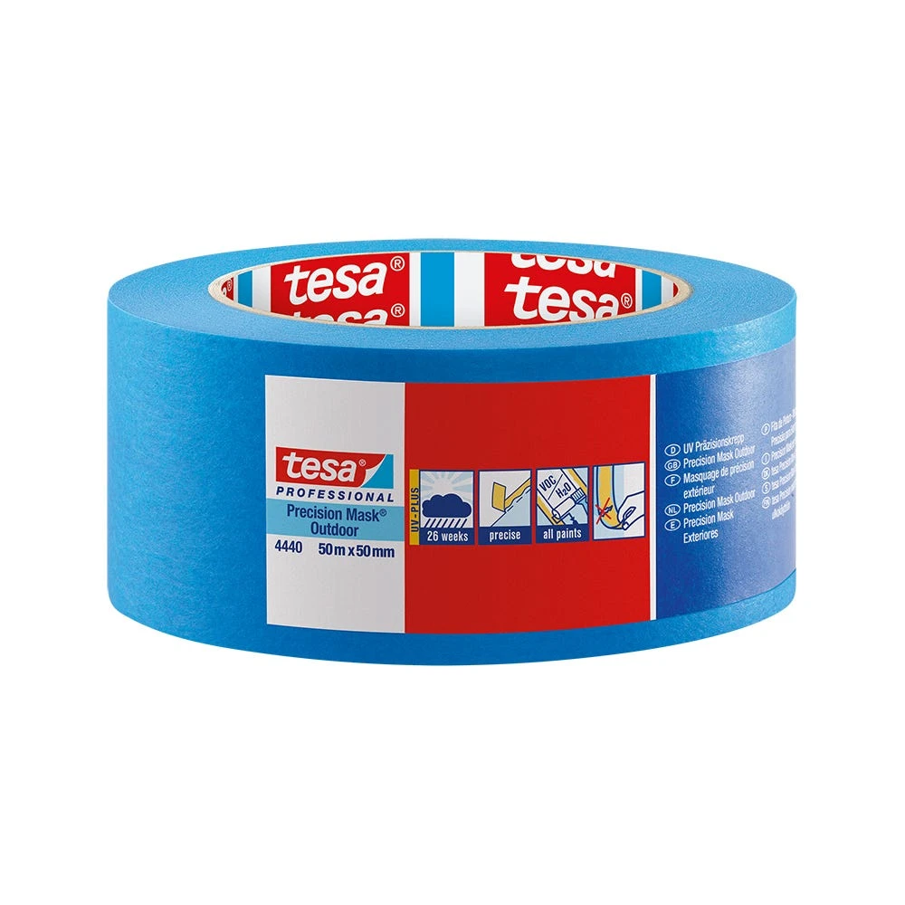 Tesa Precision Masking Tape Outdoor UV Resistant 50mm X 50m 1 Tesa Precision Masking Tape Outdoor UV Resistant 50mm X 50m
