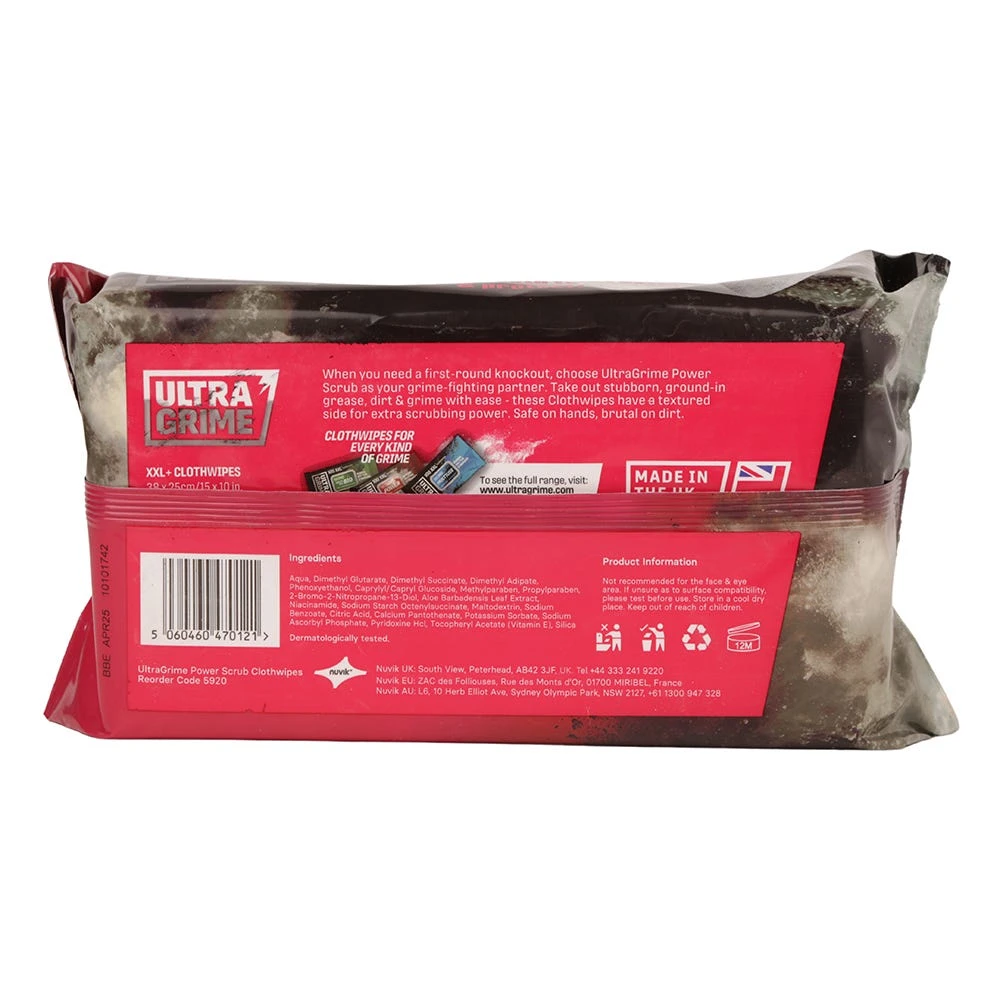 UltraGrime Power Scrub Wipes Pack Of 80 2 UltraGrime Power Scrub Wipes Pack Of 80 - Image 2