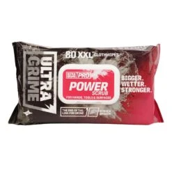 UltraGrime Power Scrub Wipes Pack Of 80