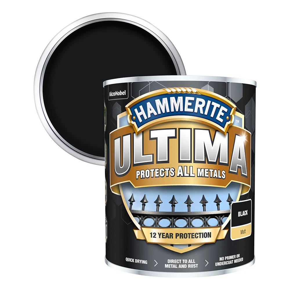 Hammerite Ultima Metal Matt 750ml 2 Hammerite Ultima Metal Matt 750ml - Image 2