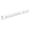 Homelux 12.5mm Straight Edge White Gloss Metal Tile Trim 2.5m