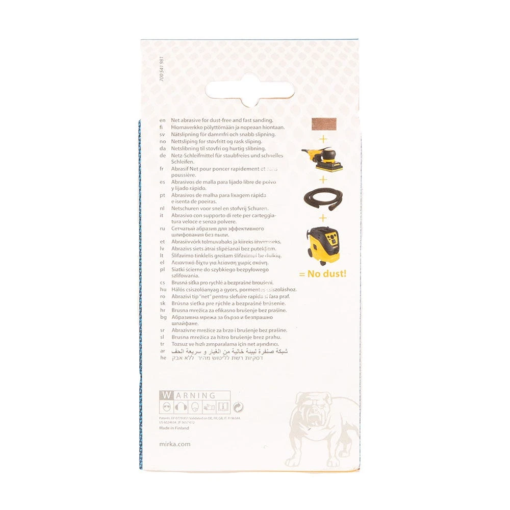 Mirka Abranet Sanding Sheets 81mm X 133mm P120 Pack Of 10 4 Mirka Abranet Sanding Sheets 81mm X 133mm P120 Pack Of 10 - Image 4