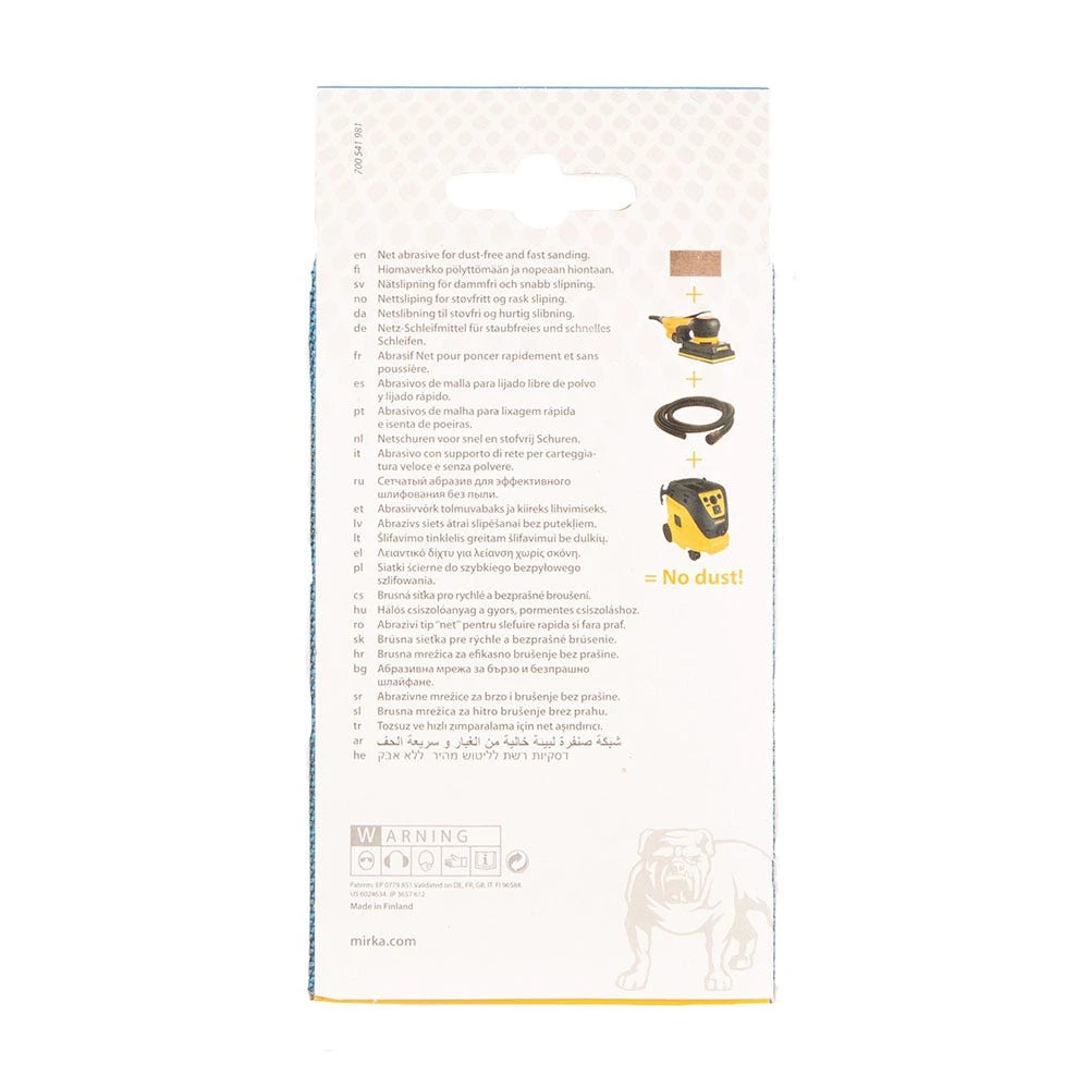 Mirka Abranet Sanding Sheets 81mm X 133mm P180 Pack Of 10 4 Mirka Abranet Sanding Sheets 81mm X 133mm P180 Pack Of 10 - Image 4