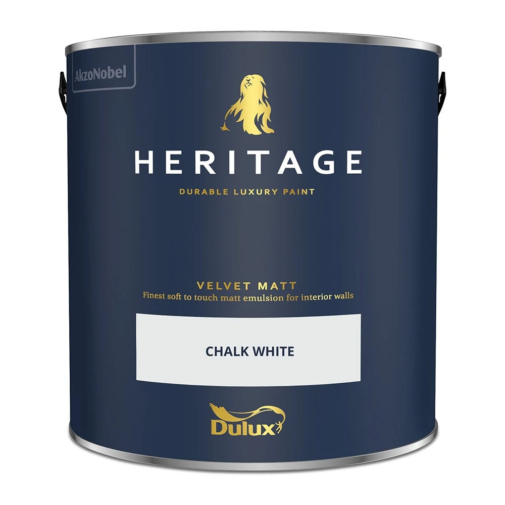 Dulux Heritage Velvet Matt Chalk White 5L 2 Dulux Heritage Velvet Matt Chalk White 5L - Image 2