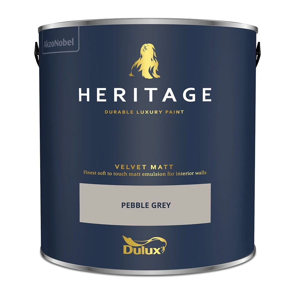 Dulux Heritage Velvet Matt Pebble Grey 2.5L 2 Dulux Heritage Velvet Matt Pebble Grey 2.5L - Image 2