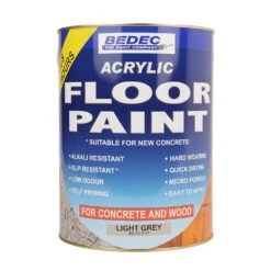 Bedec Acrylic Floor Paint Light Grey 5L