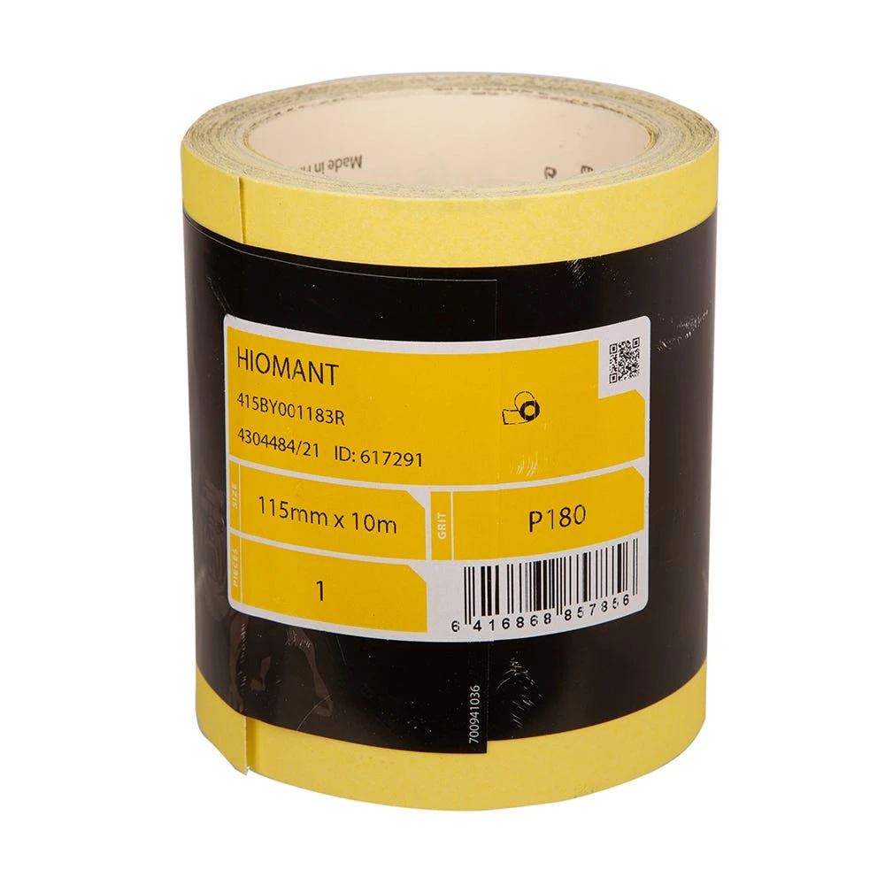 Mirka Yellow Hiomant Sandpaper P180 115mm X 10m Roll 3 Mirka Yellow Hiomant Sandpaper P180 115mm X 10m Roll - Image 3
