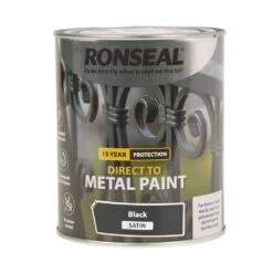 Ronseal Direct To Metal Black Satin 750ml