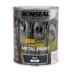 Ronseal Direct To Metal Black Matt 750ml