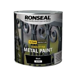 Ronseal Direct To Metal Paint Black Gloss 2.5L