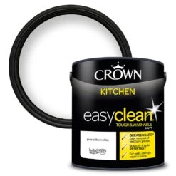 Crown EasyClean Kitchen Paint With GreaseGuard+ Pure Brilliant White 2.5L