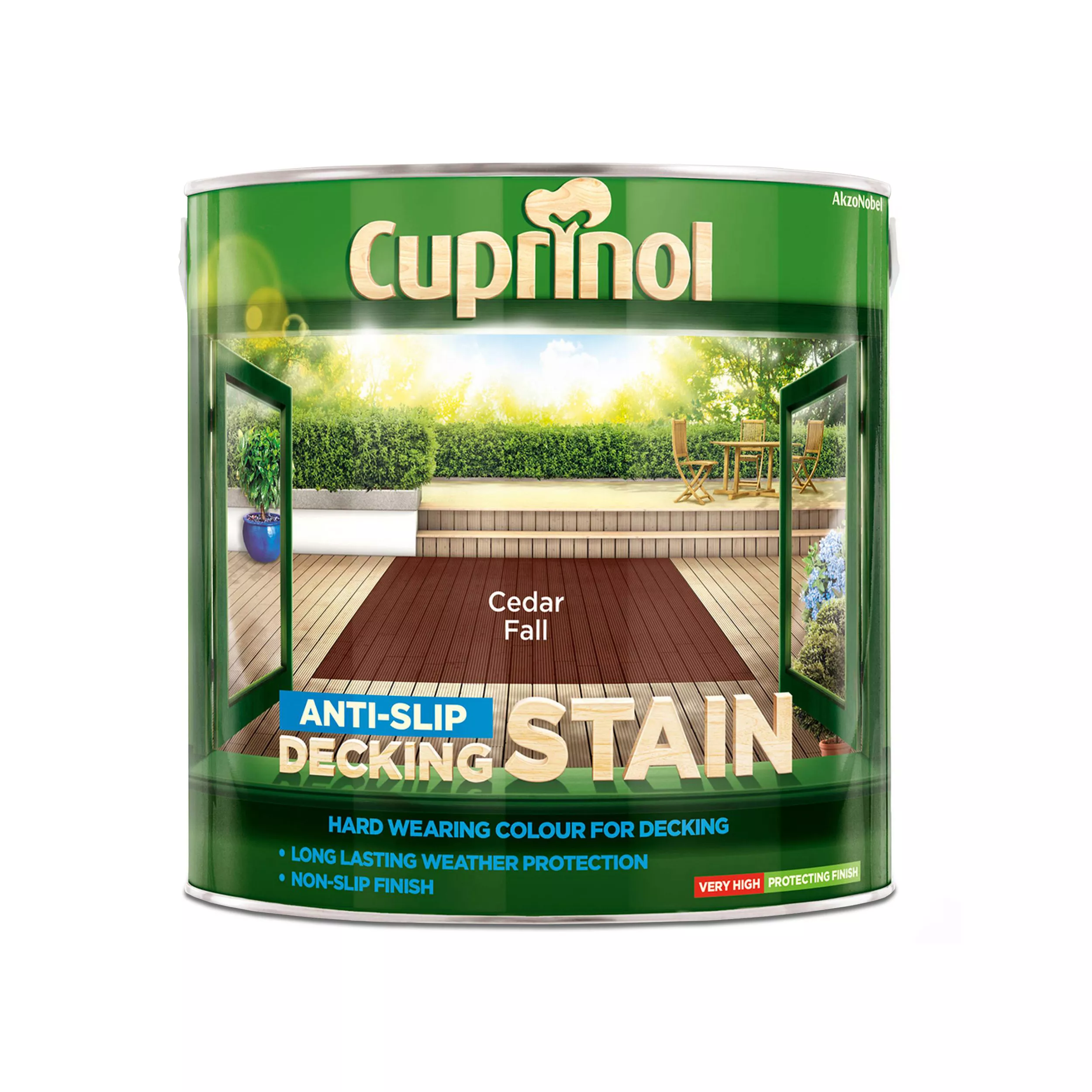 Cuprinol Cedar Fall Matt Decking Wood Stain, 2.5L 2 Cuprinol Cedar Fall Matt Decking Wood Stain, 2.5L - Image 2