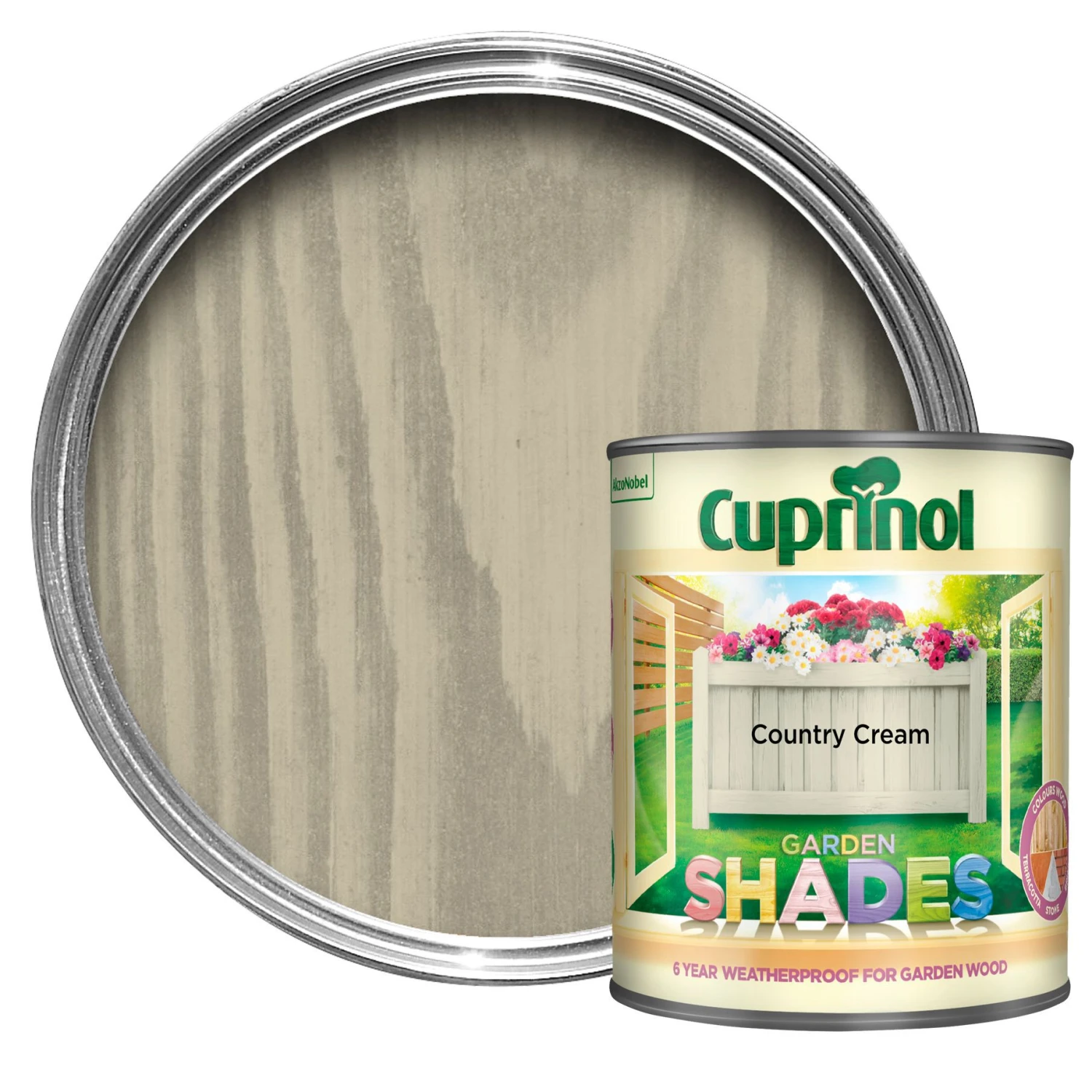 Cuprinol Garden Shades Country Cream Matt Multi-surface Exterior Wood Paint, 1L 1 Cuprinol Garden Shades Country Cream Matt Multi-surface Exterior Wood Paint, 1L