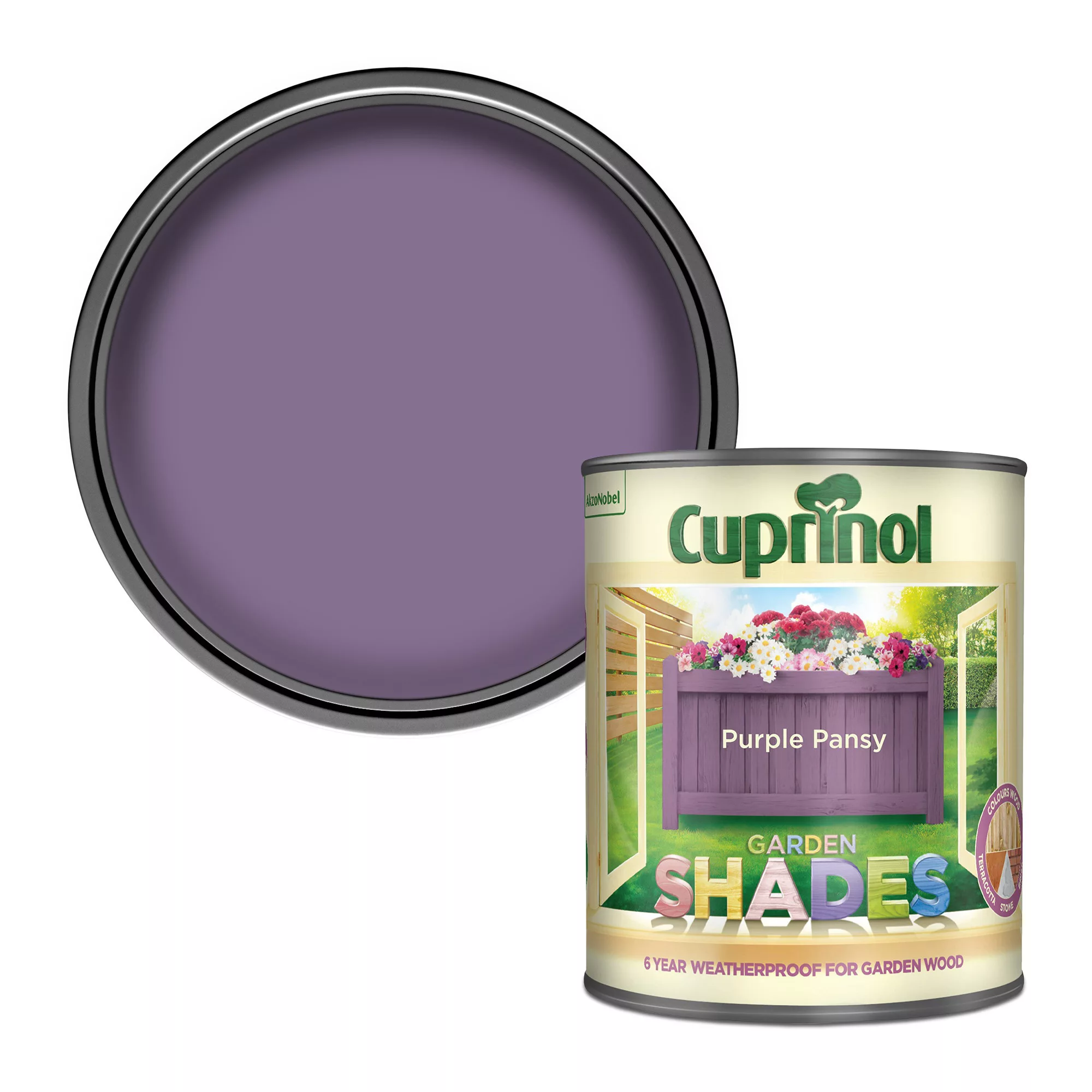 Cuprinol Garden Shades Purple Pansy Matt Multi-surface Exterior Wood Paint, 1L 1 Cuprinol Garden Shades Purple Pansy Matt Multi-surface Exterior Wood Paint, 1L