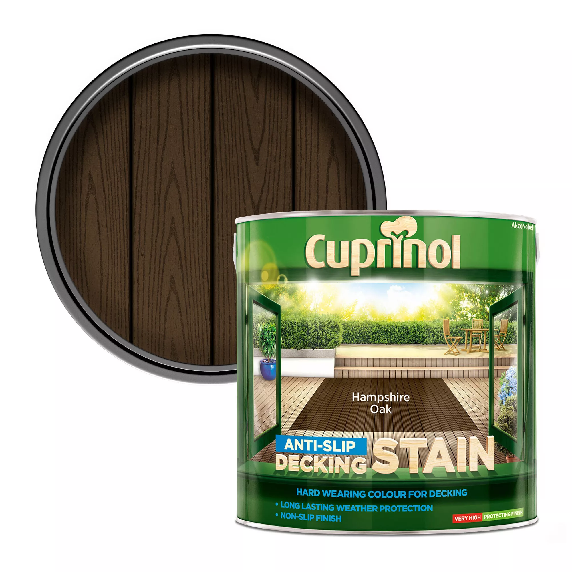 Cuprinol Hampshire Oak Matt Decking Wood Stain, 2.5L 1 Cuprinol Hampshire Oak Matt Decking Wood Stain, 2.5L