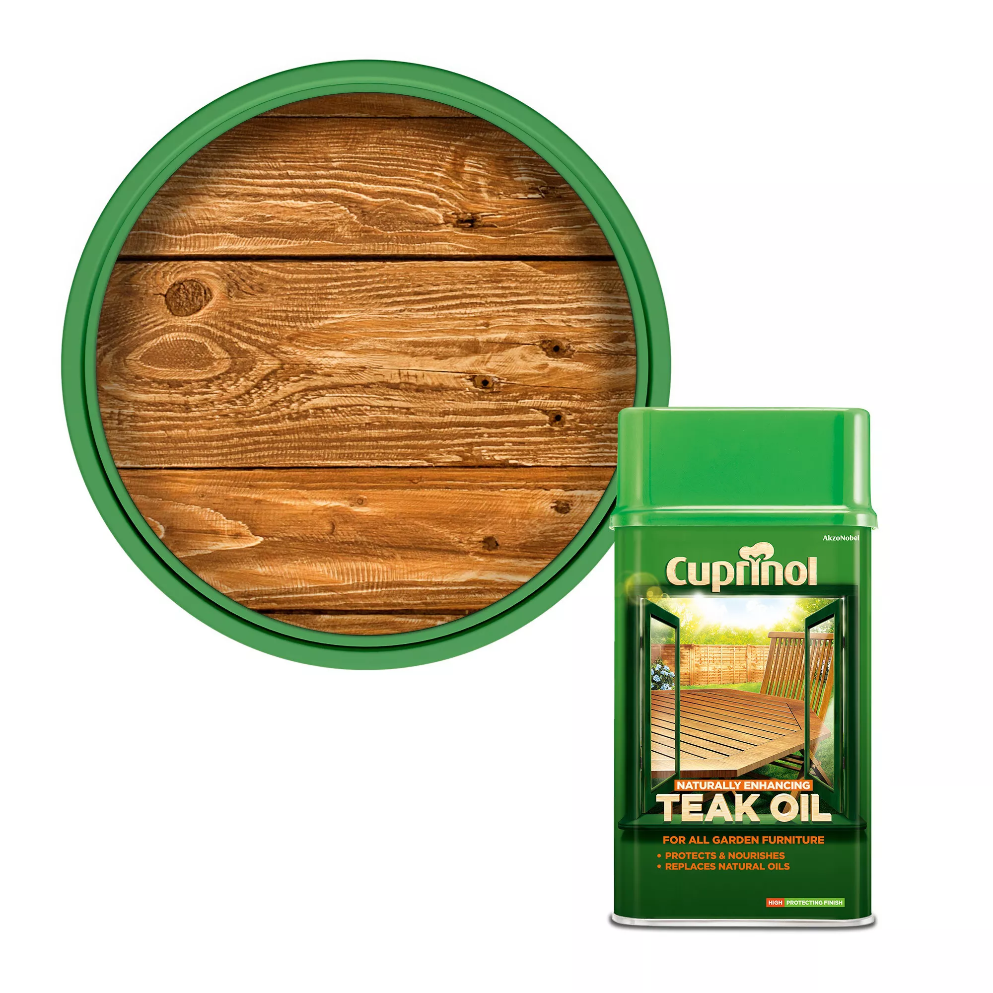 Cuprinol Naturally Enhancing Clear Teak Wood Oil, 1L 1 Cuprinol Naturally Enhancing Clear Teak Wood Oil, 1L