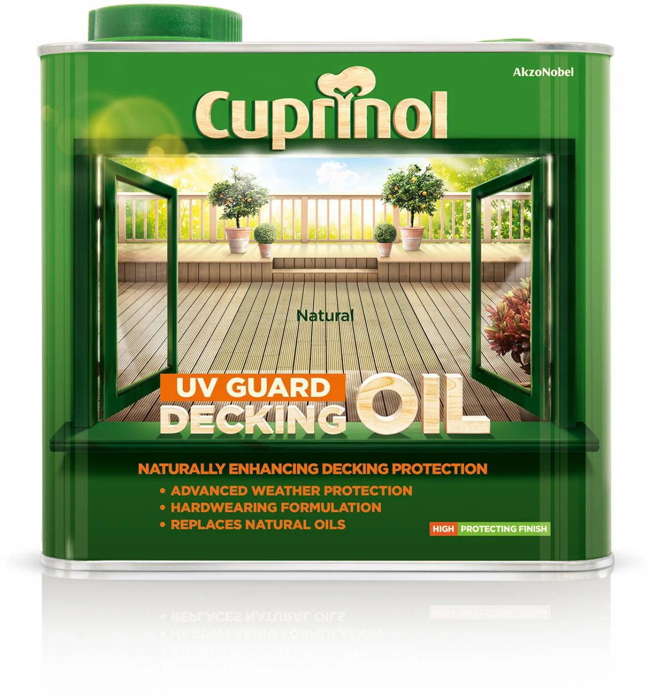Cuprinol UV Guard Natural Matt UV Resistant Decking Wood Oil, 2.5L 2 Cuprinol UV Guard Natural Matt UV Resistant Decking Wood Oil, 2.5L - Image 2