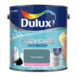 Dulux Easycare Bathroom Teal Voyage Soft Sheen Wall Paint, 2.5L -Decor Pro Shop dulux easycare bathroom teal voyage soft sheen wall paint 2 5l5010212668603 08c bq