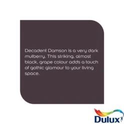 Dulux Easycare Washable & Tough Decadent Damson Matt Wall Paint, 2.5L -Decor Pro Shop dulux easycare washable tough decadent damson matt wall paint 2 5l5010212658628 36c bq