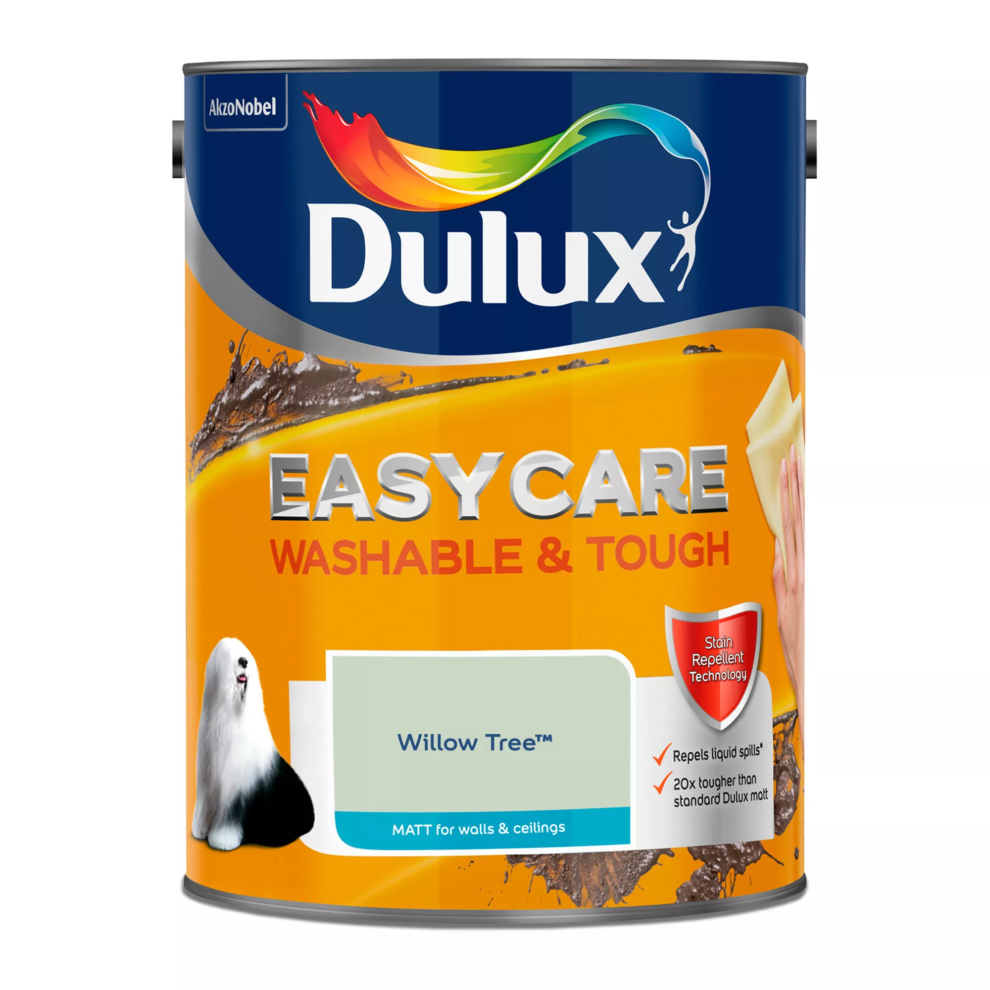 Dulux Easycare Washable & Tough Willow Tree Matt Wall Paint, 5L 2 Dulux Easycare Washable & Tough Willow Tree Matt Wall Paint, 5L - Image 2