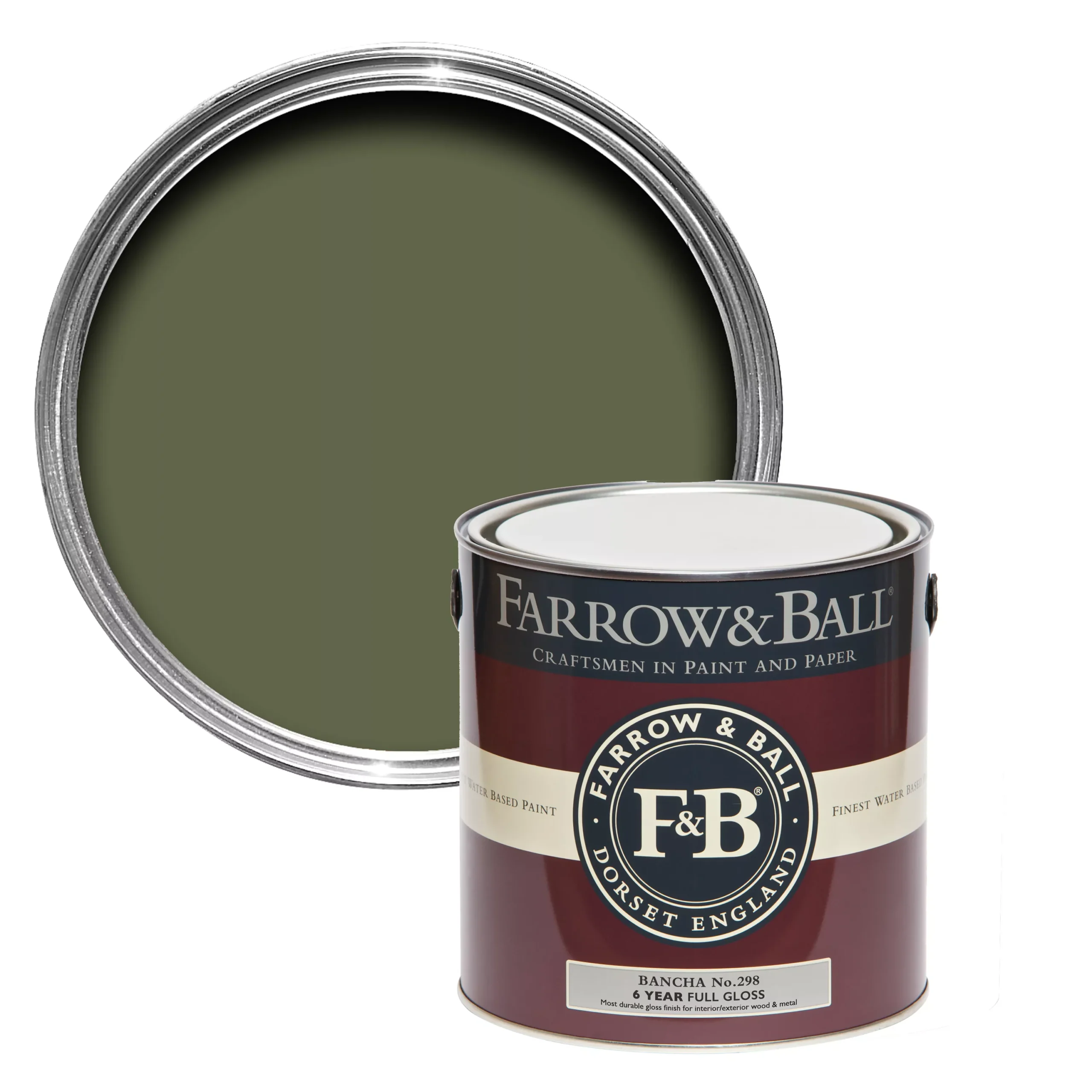 Farrow & Ball Bancha No.298 Gloss Metal & Wood Paint, 2.5L 1 Farrow & Ball Bancha No.298 Gloss Metal & Wood Paint, 2.5L