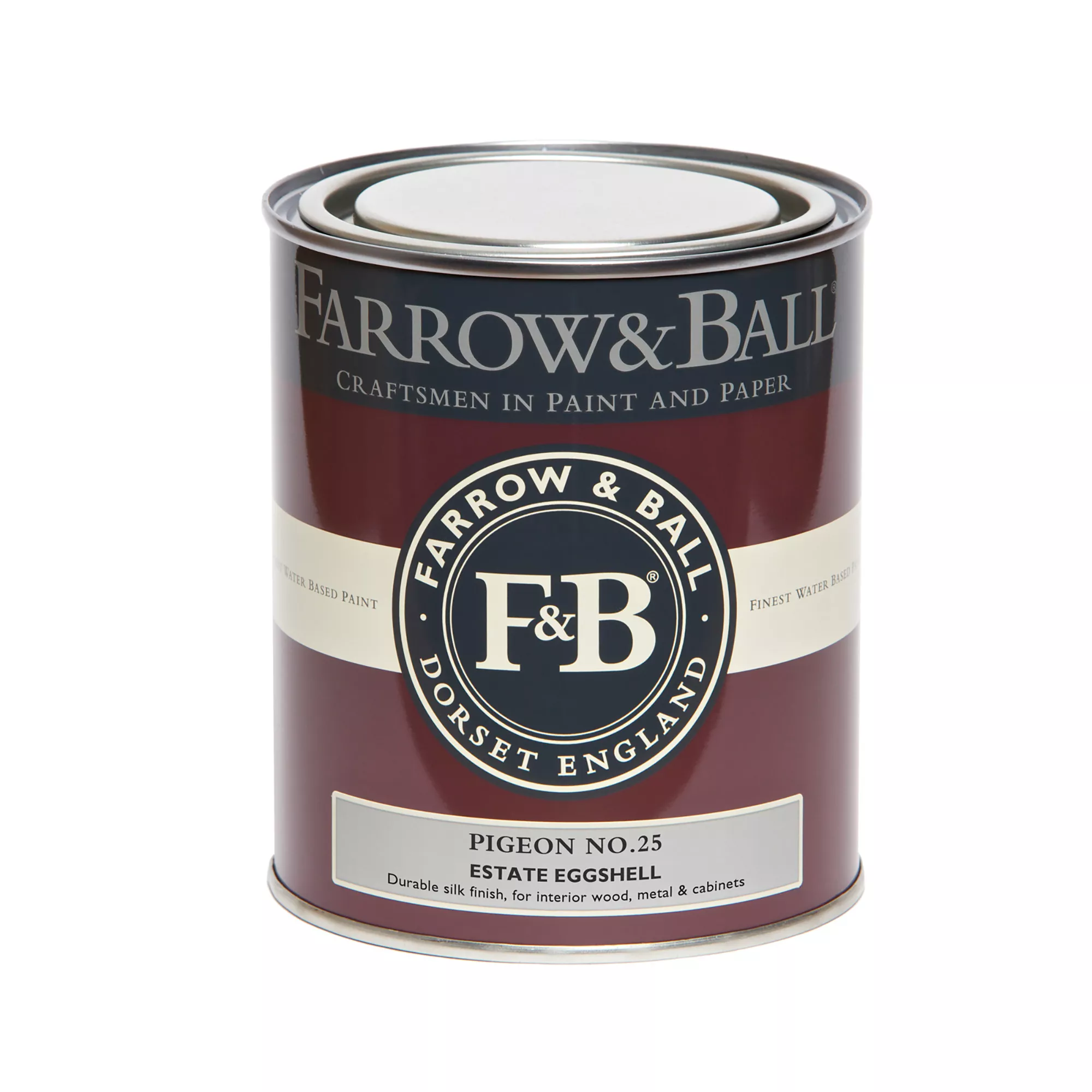 Farrow & Ball Estate Pigeon No.25 Eggshell Paint, 750ml 2 Farrow & Ball Estate Pigeon No.25 Eggshell Paint, 750ml - Image 2
