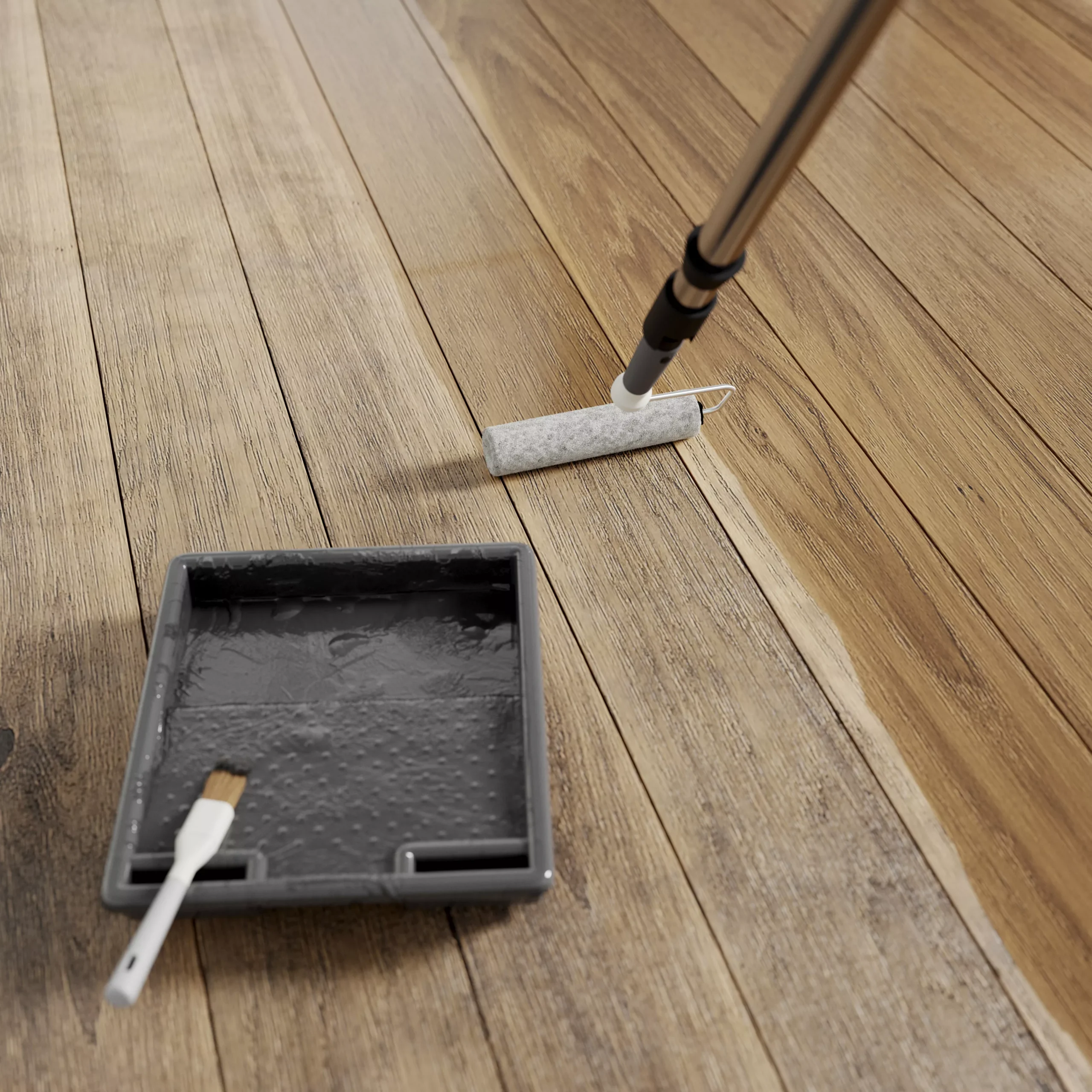 GoodHome Clear Gloss Floor Wood Varnish, 2.5L 5 GoodHome Clear Gloss Floor Wood Varnish, 2.5L - Image 5