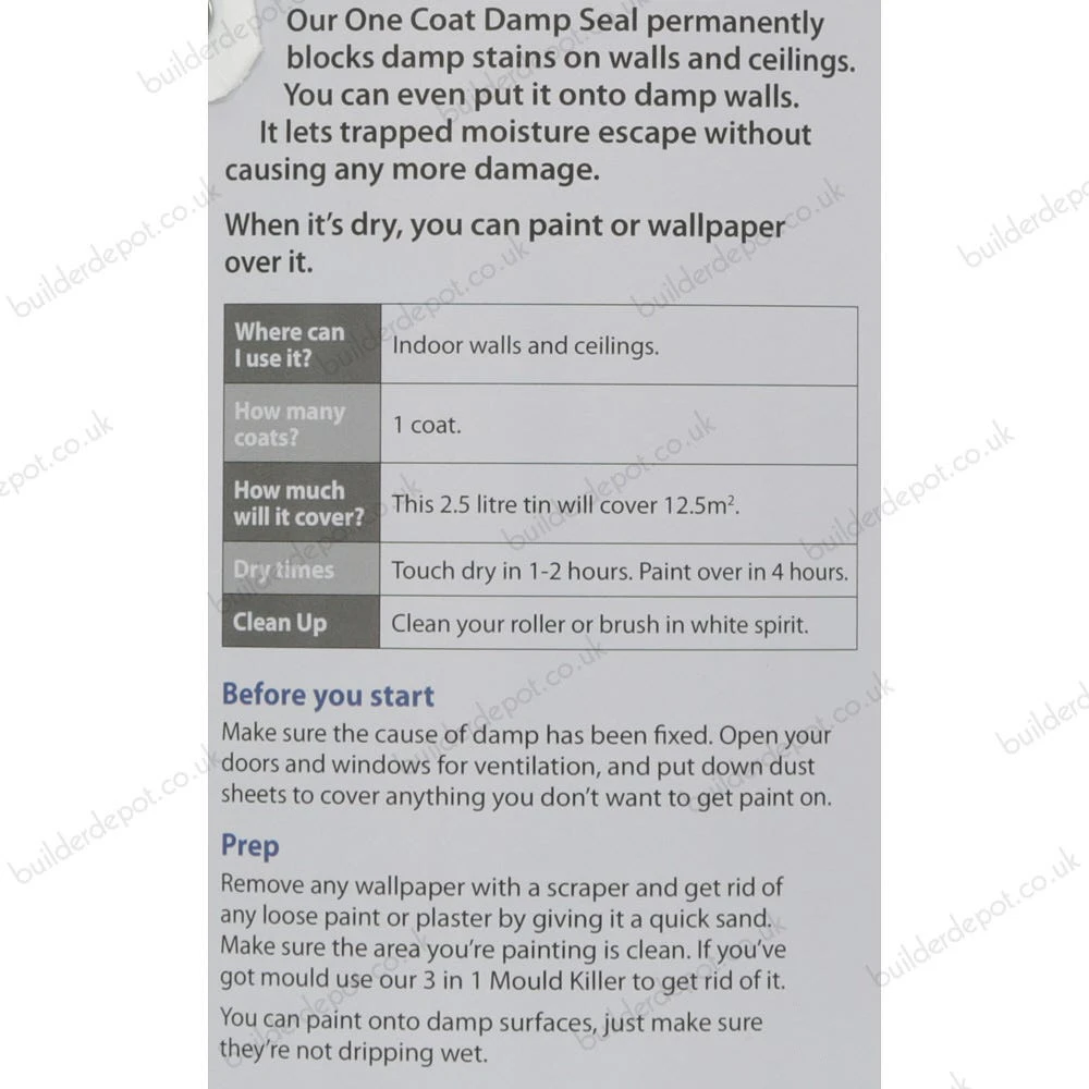 Ronseal One Coat Damp Seal White 2 Ronseal One Coat Damp Seal White - Image 2