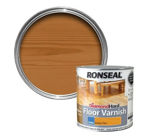 Ronseal Diamond Hard Antique Pine Satin Floor Wood Varnish, 2.5L 1 Ronseal Diamond Hard Antique Pine Satin Floor Wood Varnish, 2.5L