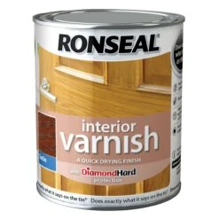 Ronseal Diamond Hard Dark Oak Satin Wood Varnish, 0.25L