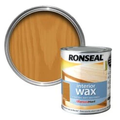 Ronseal Diamond Hard Medium Oak Matt Wax Wood Wax, 0.75L
