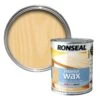 Ronseal Diamond Hard Natural Matt Doors, Floors, Furniture, Skirting Boards & Windows Wax Wood Wax, 0.75L