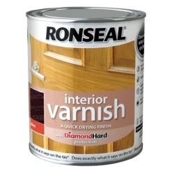 Ronseal Diamond Hard Walnut Gloss Wood Varnish, 0.25L